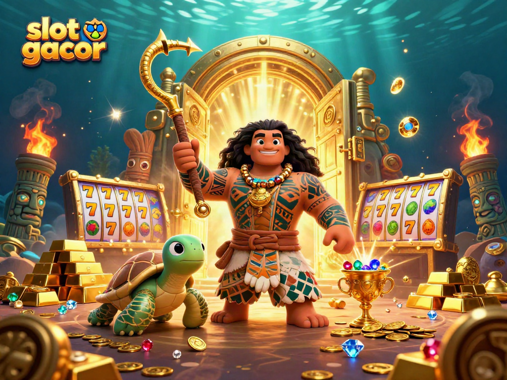 Engage in slot gacor action featuring a vibrant demigod and treasure-filled adventure.