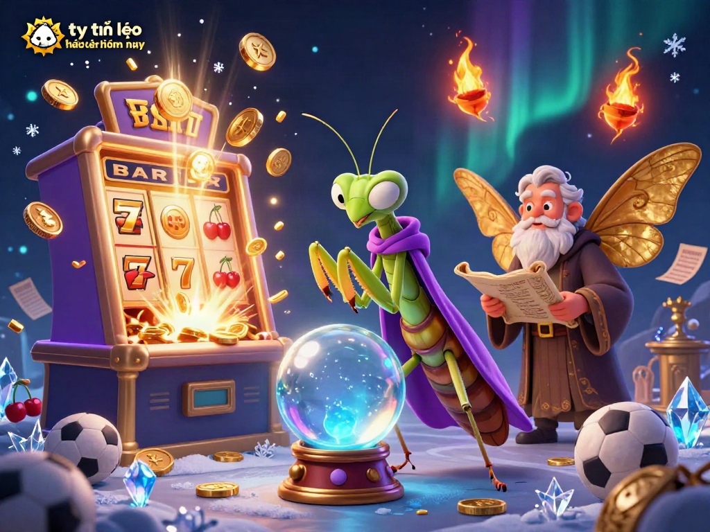 Tỷ lệ kèo nhà cái hôm nay illustrated as a sports betting scene featuring dynamic characters and stylistic gambling elements.